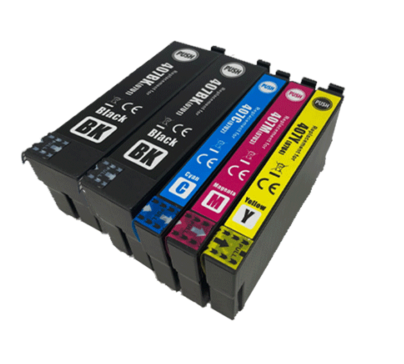 Compatible Epson 407 Set of 4 Ink Cartridges & EXTRA BLACK (2 x Black, 1 x Cyan, Magenta, Yellow)